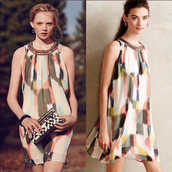 Anthropologie Dresses & Skirts - Anthropologie Hd In Paris Beaded Collar Dress